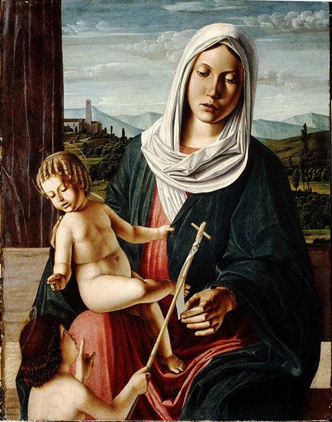 Michele da Verona Madonna and Child with the Infant Saint John the Baptist oil painting picture